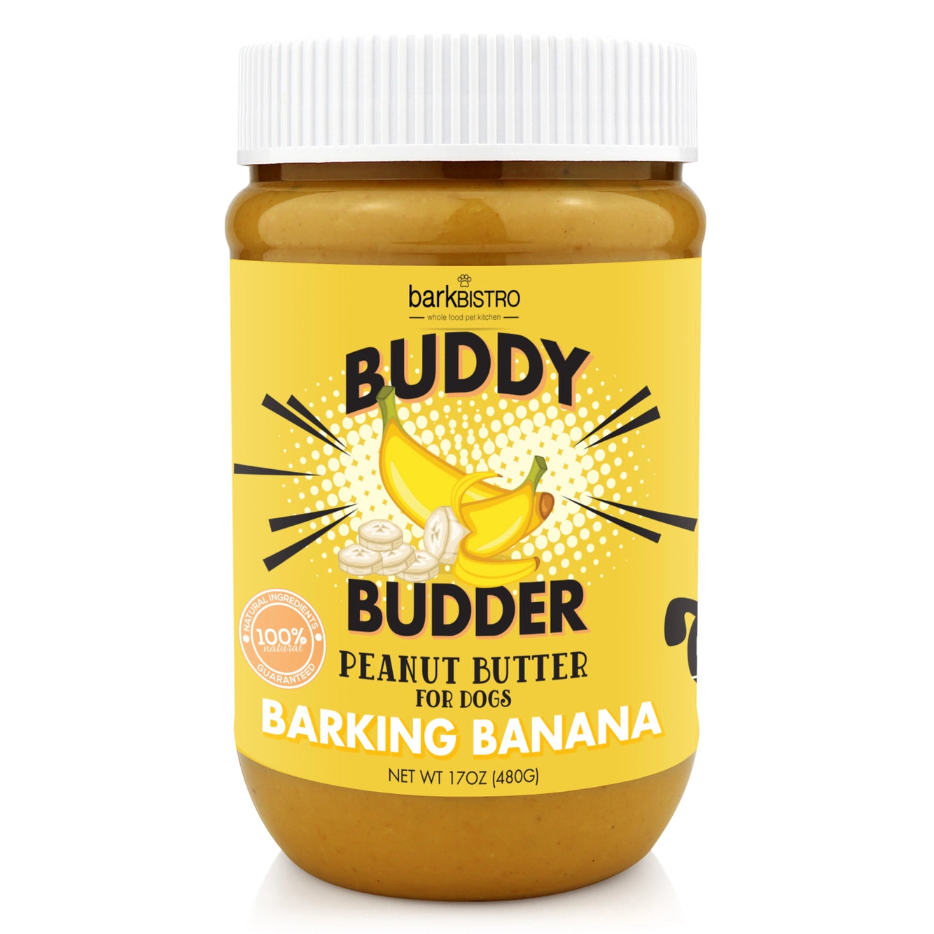 Buddy Budder Barking Banana 17oz Jar