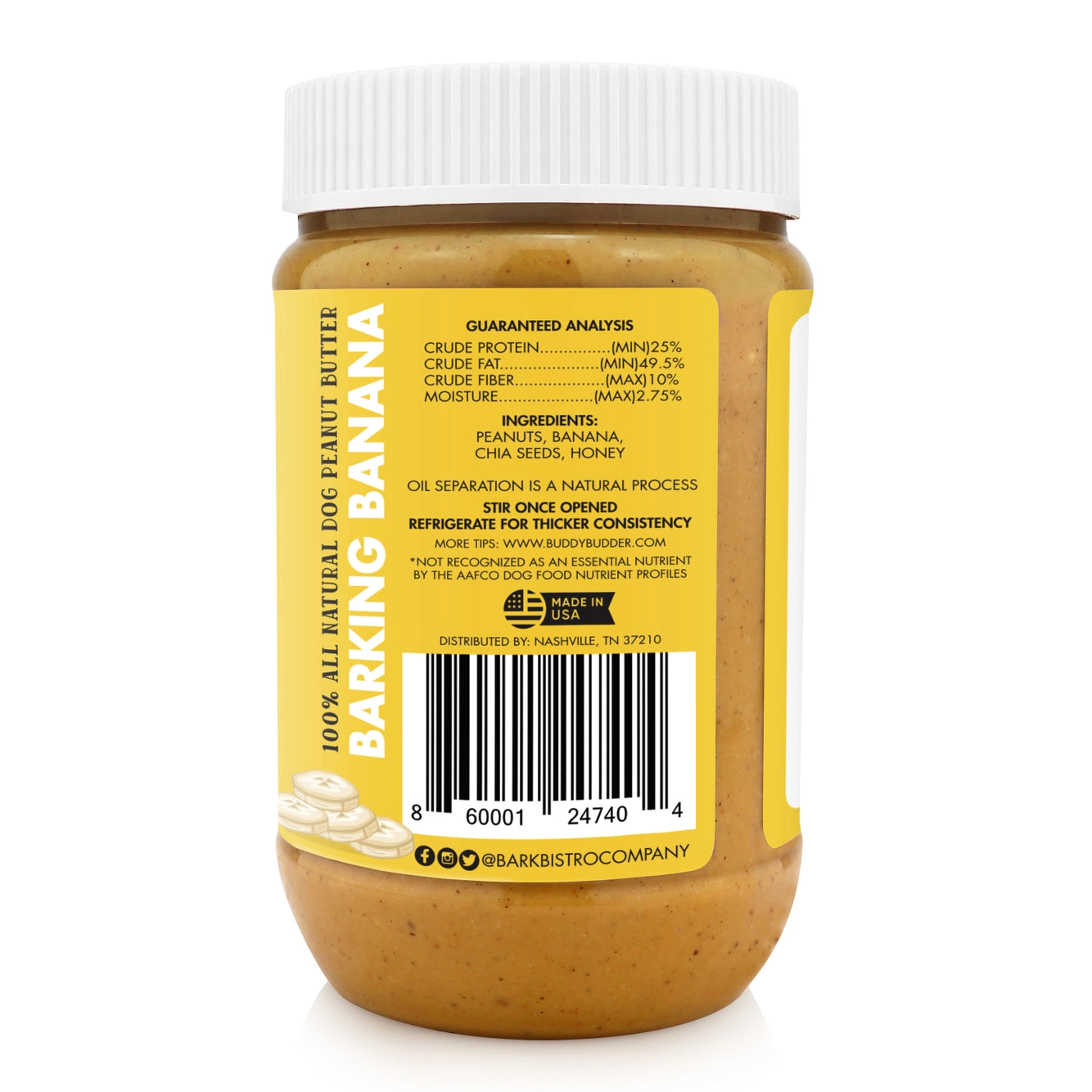 Buddy Budder Barking Banana 17oz Jar