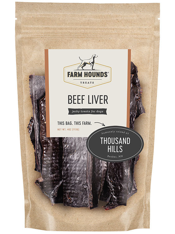 Beef Liver - All-Natural Dog Treats - 4oz Bag